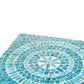 A&B Home 14" x 18" Bundle of 24 Square-Shaped Blue Capiz Pedestal Stool