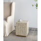 A&B Home 14" x 18" Bundle of 24 Square-Shaped Brass Base Cream Capiz Stool