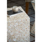 A&B Home 14" x 18" Bundle of 24 Square-Shaped Brass Base Cream Capiz Stool