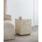 A&B Home 14" x 18" Bundle of 24 Square-Shaped Brass Base Cream Capiz Stool