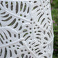 A&B Home 14" x 19" Bundle of 17 Round White Cutout Leaf Pattern Design Pedestal Stool