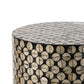 A&B Home 14" x 20" Bundle of 21 Circular Black and Gold Patterned Stool