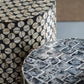 A&B Home 14" x 20" Bundle of 21 Circular Black and Gold Patterned Stool