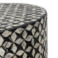 A&B Home 14" x 20" Bundle of 21 Circular Black and Silver Patterned Stool