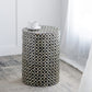 A&B Home 14" x 20" Bundle of 21 Circular Black and Silver Patterned Stool