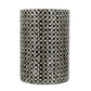 A&B Home 14" x 20" Bundle of 24 Circular Black and Silver Patterned Stool