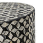 A&B Home 14" x 20" Bundle of 24 Circular Black and Silver Patterned Stool