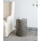 A&B Home 14" x 20" Bundle of 24 Circular Black and Silver Patterned Stool