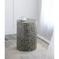 A&B Home 14" x 20" Bundle of 24 Circular Black and Silver Patterned Stool