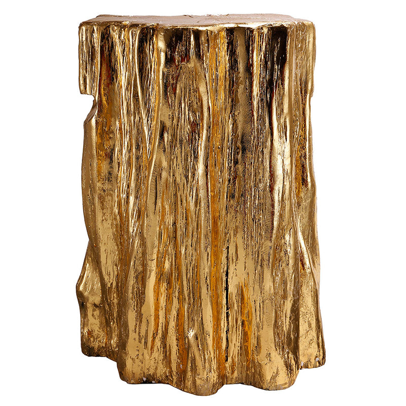A&B Home 14" x 20" Golden Tree Trunk Stool - Thumbnail 3