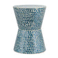 A&B Home 14" x 20" Bundle of 24 Round Blue and White Cylindrical Design Pedestal Stool
