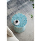 A&B Home 14" x 20" Bundle of 24 Round Blue and White Cylindrical Design Pedestal Stool
