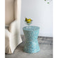 A&B Home 14" x 20" Bundle of 24 Round Blue and White Cylindrical Design Pedestal Stool