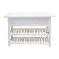 A&B Home 14" x 30" Bundle of 7 Rectangular White Console Table With Shelves and Drawers