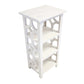 A&B Home 14" x 36" Bundle of 12 White Three-Tier Mahogany Wood Shelving