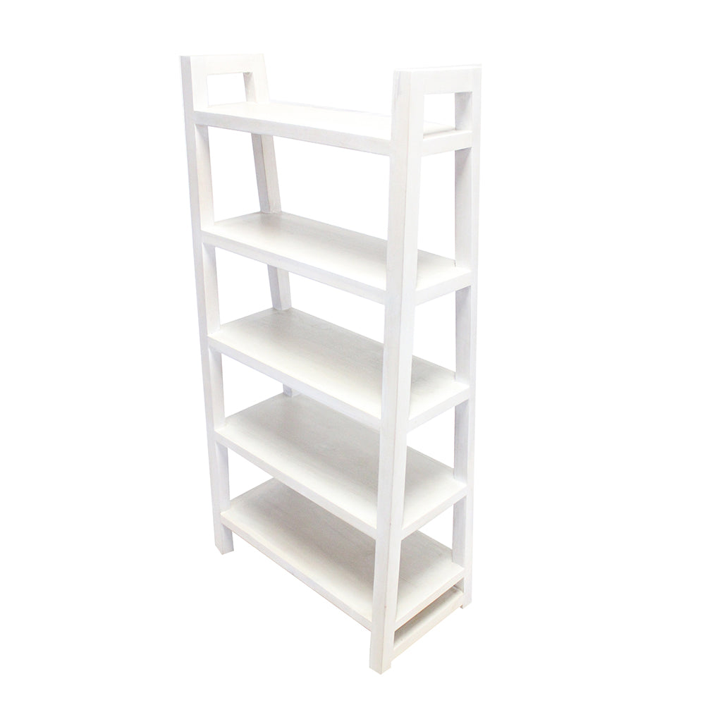 A&B Home 14" x 52" Bundle of 8 White Mahogany Wood Display Unit Shelving