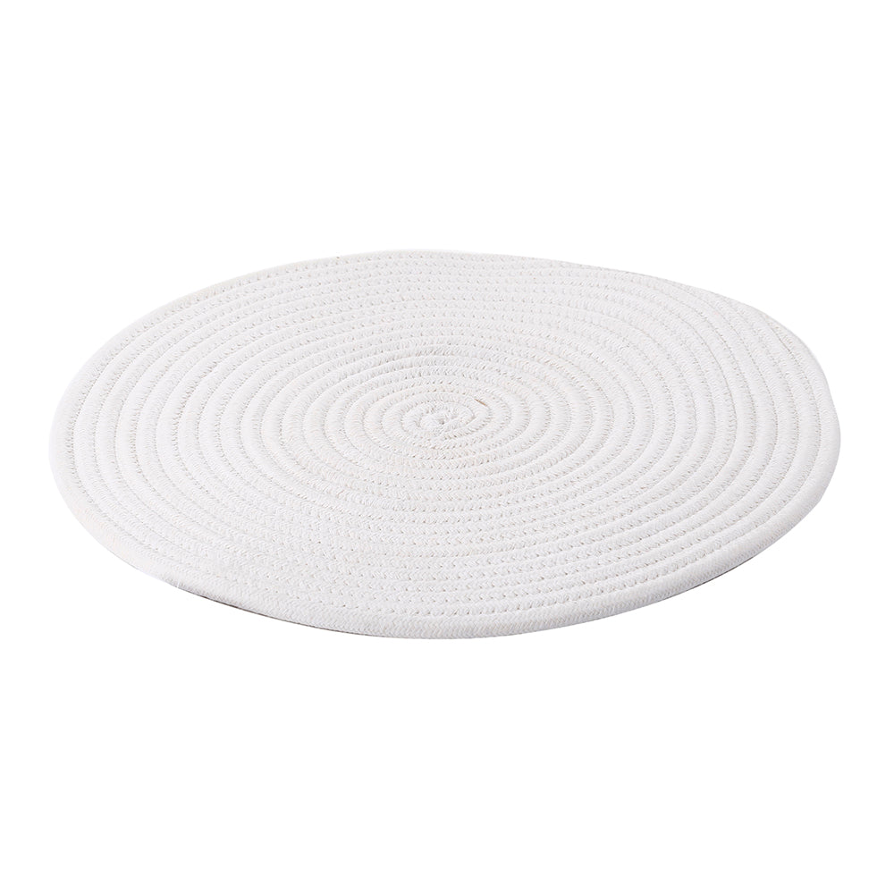 A&B Home 15" Bundle of 149 Round White Cotton Placemat