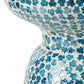 A&B Home 15" x 16" Bundle of 21 Chalice Shaped In Blue Mosaic Tile Pattern Stool