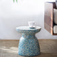 A&B Home 15" x 16" Bundle of 21 Chalice Shaped In Blue Mosaic Tile Pattern Stool