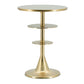 A&B Home 15" x 22" Bundle of 13 Round Brass Antique Gold Tiered Accent Table