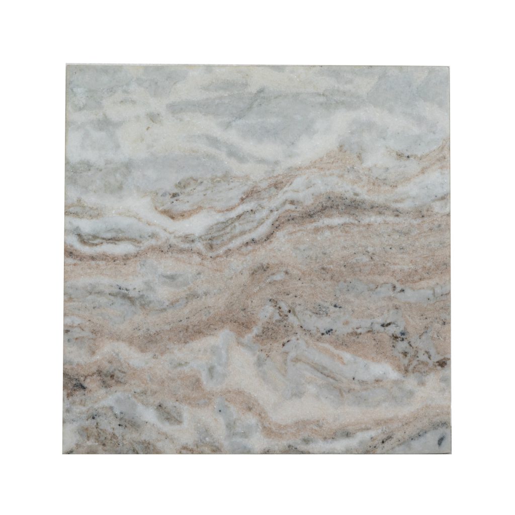 A&B Home 15" x 24" Bundle of 15 Square-Shaped Organic Gray With Geometric Marble Side Table