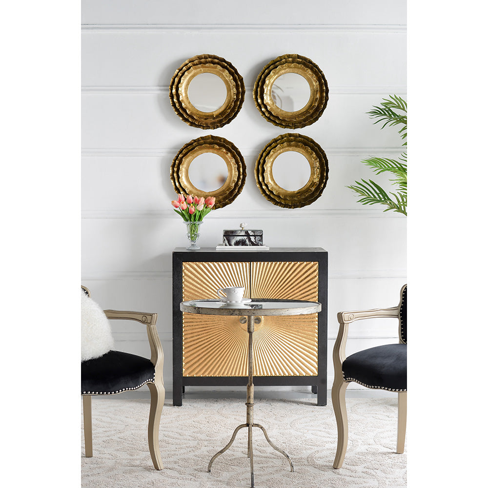 A&B Home 15" x 28" Bundle of 17 Gold Oval Table