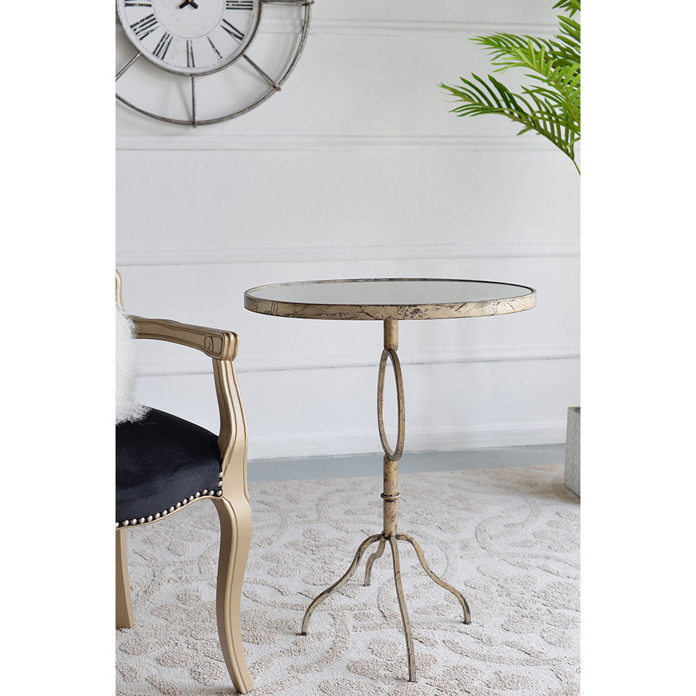 A&B Home 15" x 28" Bundle of 17 Gold Oval Table