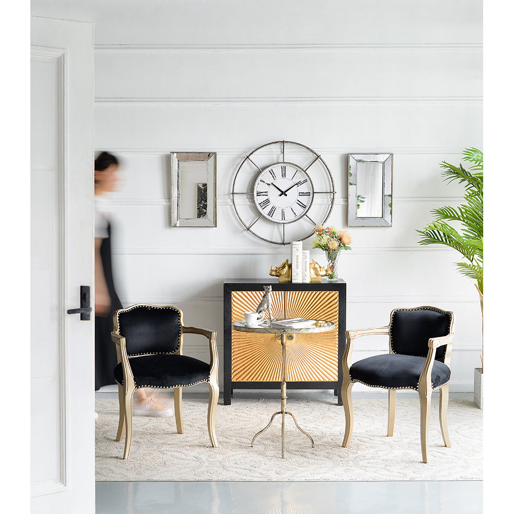 A&B Home 15" x 28" Bundle of 18 Gold Oval Table