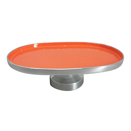 A&B Home 16" x 10" Bundle of 29 Orange Aluminum Footed Server