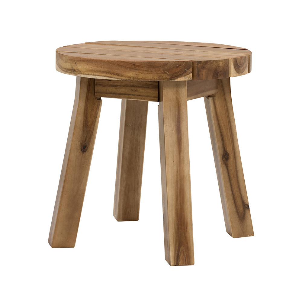 A&B Home 16" x 16" Round Wood Tabletop Side Table - Thumbnail 4