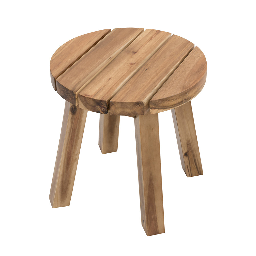 A&B Home 16" x 16" Bundle of 12 Round Wood Tabletop Side Table