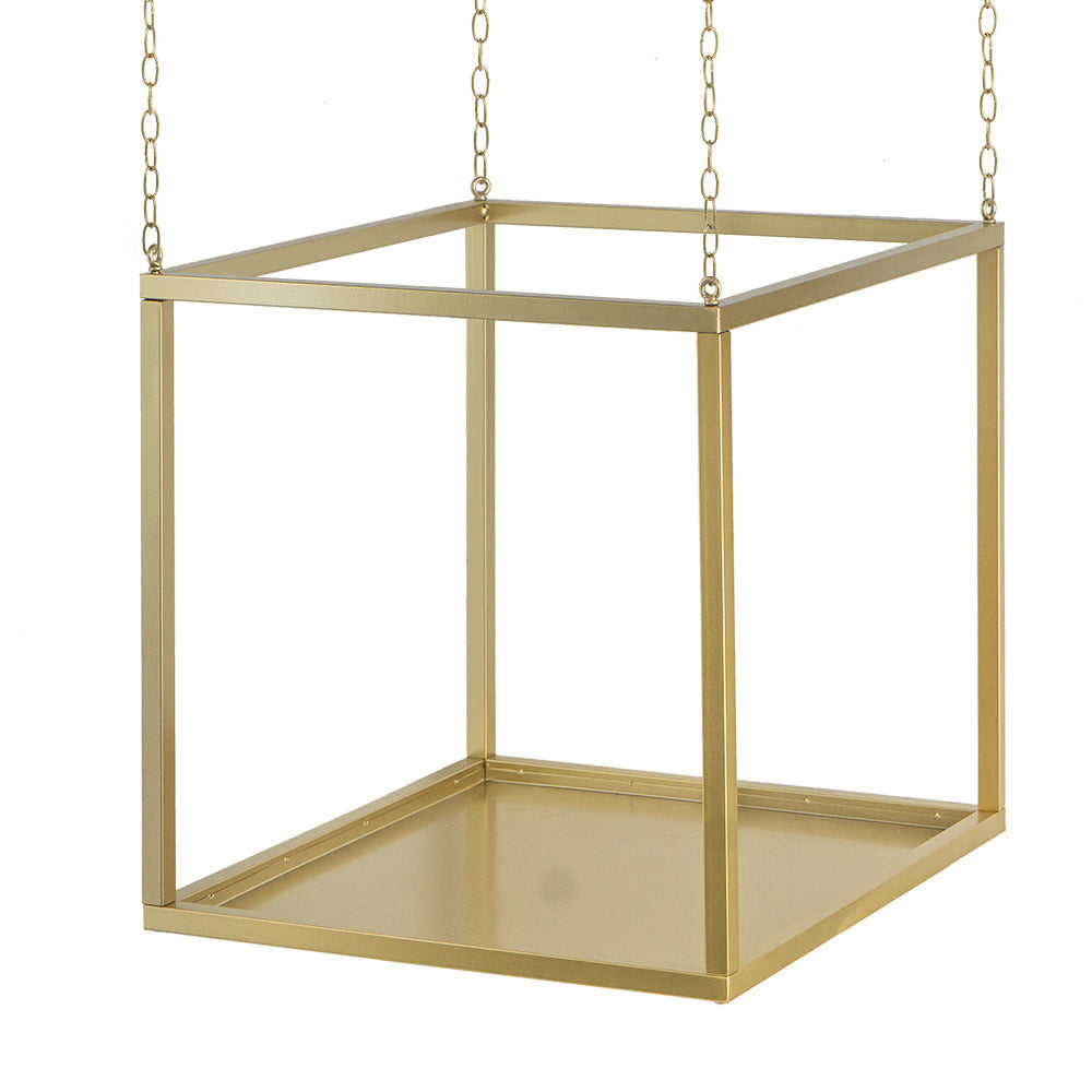 A&B Home 16" x 16" Bundle of 15 Square-Shaped Golden Iron Stand With Chain