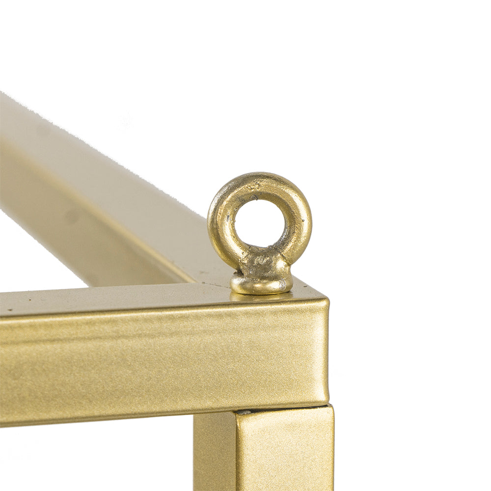 A&B Home 16" x 16" Bundle of 16 Square-Shaped Golden Iron Stand With Chain