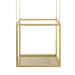 A&B Home 16" x 16" Bundle of 16 Square-Shaped Golden Iron Stand With Chain