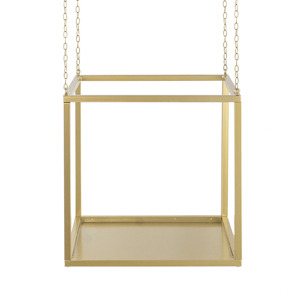 A&B Home 16" x 16" Bundle of 16 Square-Shaped Golden Iron Stand With Chain
