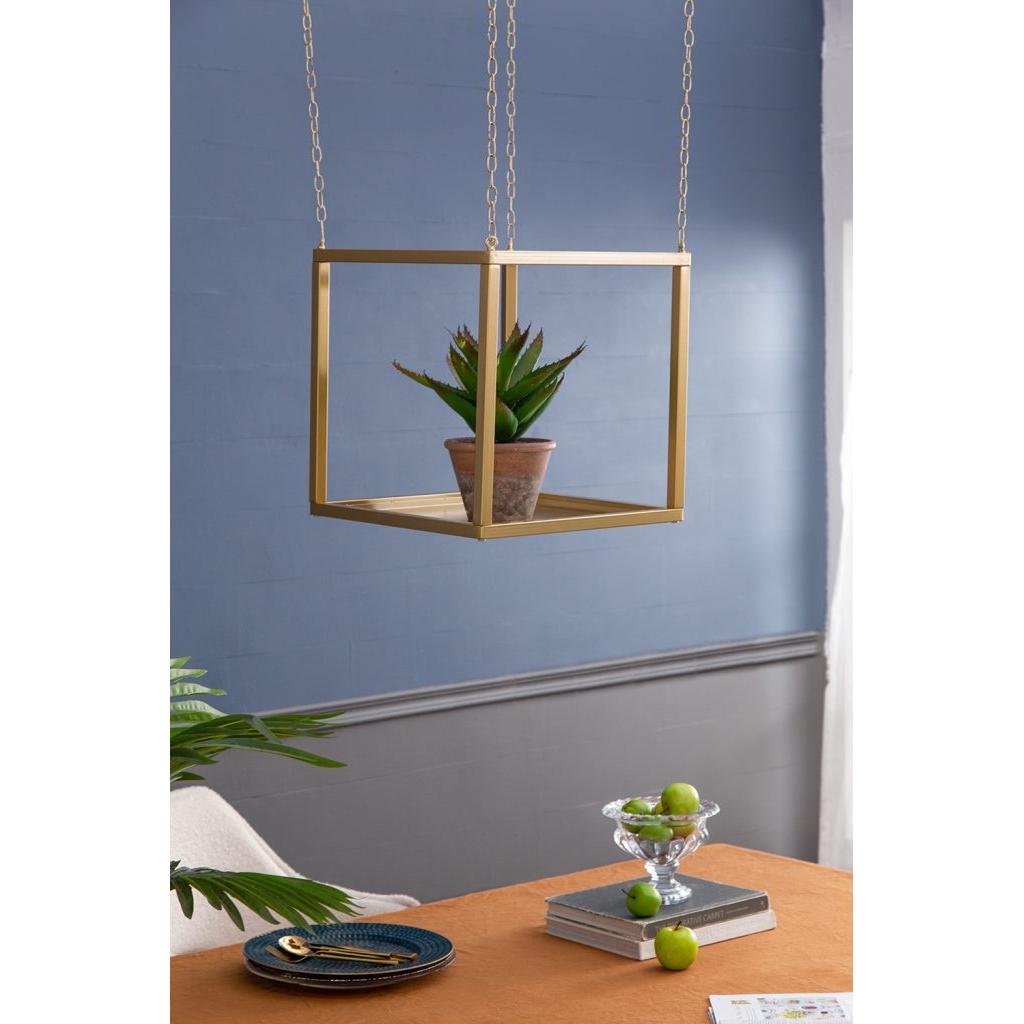 A&B Home 16" x 16" Bundle of 16 Square-Shaped Golden Iron Stand With Chain
