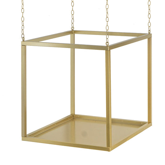 A&B Home 16" x 16" Bundle of 16 Square-Shaped Golden Iron Stand With Chain