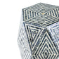 A&B Home 16" x 18" Bundle of 21 Hexagonal Black and White Diamond-Shaped Design Stool