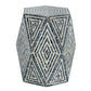 A&B Home 16" x 18" Bundle of 21 Hexagonal Black and White Diamond-Shaped Design Stool