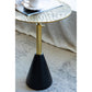 A&B Home 16" x 20" Bundle of 15 Round Gold Croco Design Tabletop With Black Pedestal Base Accent Table