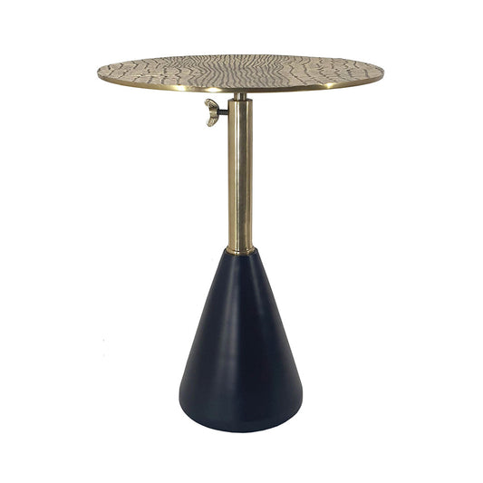 A&B Home 16" x 20" Bundle of 15 Round Gold Croco Design Tabletop With Black Pedestal Base Accent Table