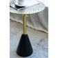 A&B Home 16" x 20" Bundle of 16 Round Gold Croco Design Tabletop With Black Pedestal Base Accent Table