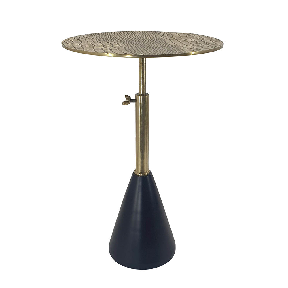 A&B Home 16" x 20" Bundle of 16 Round Gold Croco Design Tabletop With Black Pedestal Base Accent Table