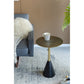 A&B Home 16" x 20" Bundle of 16 Round Gold Croco Design Tabletop With Black Pedestal Base Accent Table