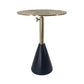 A&B Home 16" x 20" Bundle of 16 Round Gold Croco Design Tabletop With Black Pedestal Base Accent Table