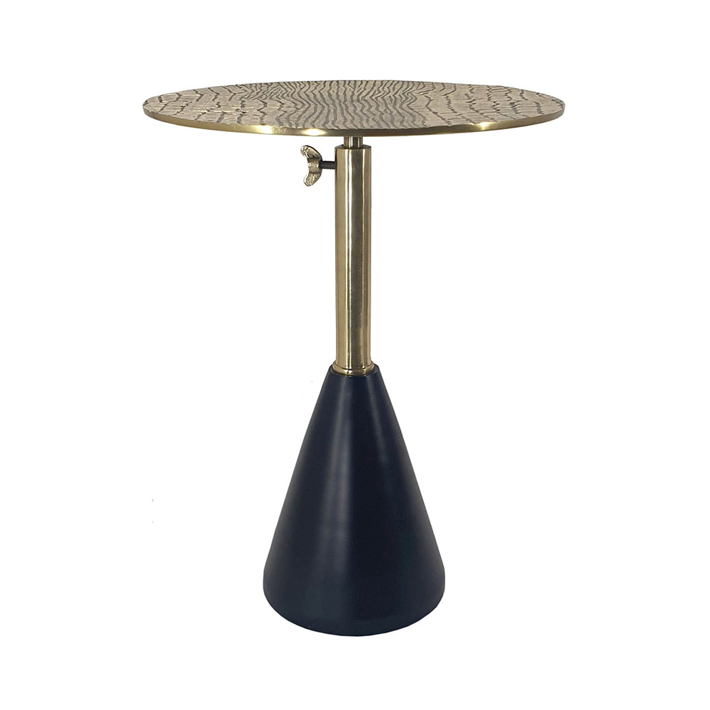A&B Home 16" x 20" Bundle of 16 Round Gold Croco Design Tabletop With Black Pedestal Base Accent Table
