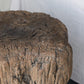 A&B Home 16" x 21" Bundle of 9 Round Wood and Gray Carved Antique Design Pedestal Stool