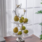 A&B Home 16" x 24" Bundle of 16 Atelier Two-Tier Clear Serving Plates With Winding Branch Shape and Charming Bird Ornaments