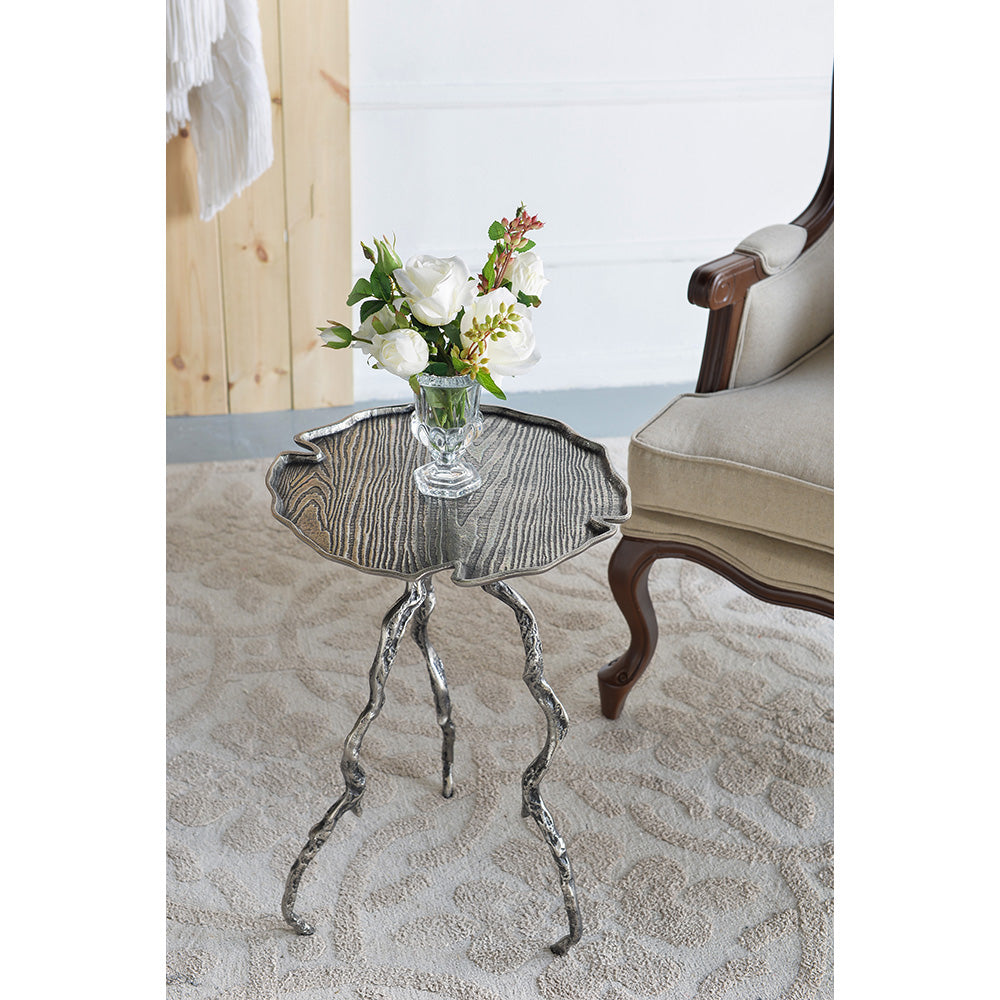 A&B Home 16" x 24" Bundle of 16 Round Silver Antique Aluminum Twig Cross Table