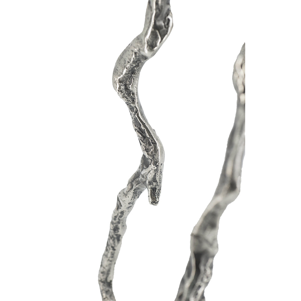 A&B Home 16" x 24" Bundle of 16 Round Silver Antique Aluminum Twig Cross Table